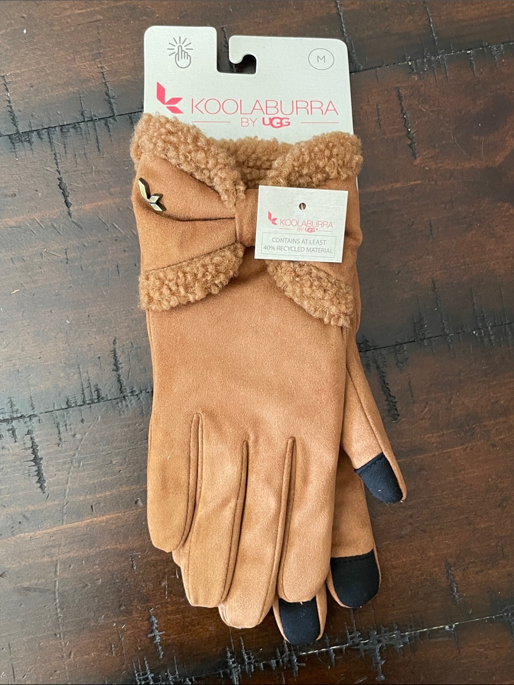 Koolaburra by UGG Chestnut Bow Touchscreen Gloves M